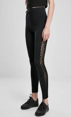 Obrázok produktu pre Urban Classics dámske legíny Dámske legíny Flock Lace Stripe Black-S