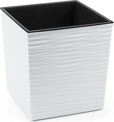 Image de Cache-pot en plastique JUKA PROUTÍ blanc 30x30x31cm