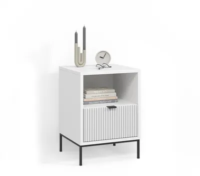 Immagine prodotto di Comodino Livinity Aterno Bianco con 1 cassetto, Model 58897