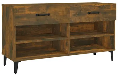 Produktbild von vidaXL Schuhschrank Räuchereiche 102x35x55 cm Holzwerkstoff