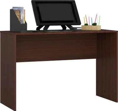 Produktbild von 3xEliving LYNNA DESK B17 WENGE Kleiner gerader Schreibtisch 120 cm, Maße: Höhe: 77 cm, Breite: 120 cm, Tiefe: 50 cm