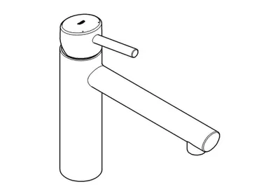 Obrázok produktu pre GROHE Concetto, Nerezová oceľ, Páková rukoväť, Samostarný, Keramický, 3,5 cm, 140°