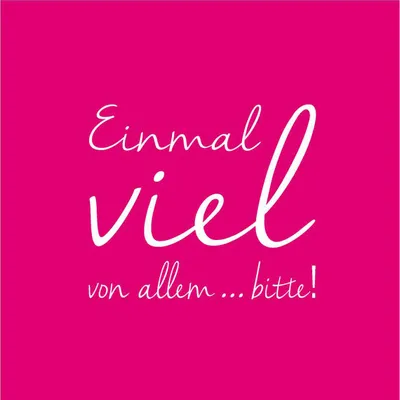 Produktbild von Räder Cocktailserviette 25x25cm, Einmal viel von allen...bitte!