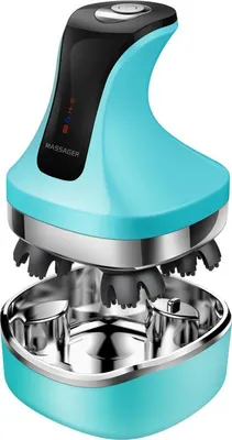 Produktbild von Elektrisches Kopfhaut-Massagegerät, IPX7 wasserdicht & wiederaufladbar, Silikonköpfe für entspannende Kopfmassage