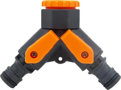 Produktbild von Wasserhahn-Adapter-Verteiler 2-Wege 1/2" + 3/4"
