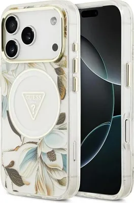 Obrázek produktu pro Etui Pro Iphone 17 Pro Max To Magsafe Guess Flowers Original Elegantic