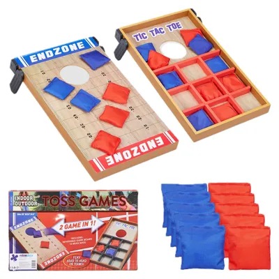 Produktbild von Relaxdays Wurfspiel 2 in 1, Cornhole & Tic Tac Toe, 10 Bean Bags, Geschicklichkeitsspiel, Indoor & Outdoor, mehrfarbig