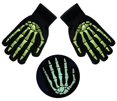 Obrázok produktu pre Svetelné rukavice "Skelet" na Halloween