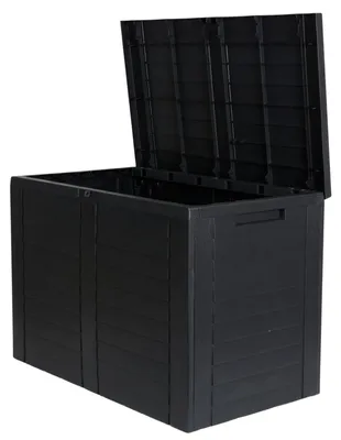 Image de Coffre de balcon aspect bois Coffre de rangement Coffre pour coussins Coffre de jardin