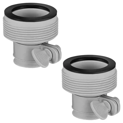 Zdjęcie produktu dla Adapter do węża basenowego, gwint 1,5 cala, wykonany z tworzywa sztucznego PC, 2 sztuki, przeznaczony do pomp filtrujących Intex