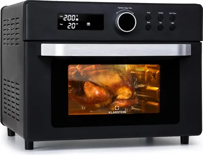 Produktbild von Klarstein Prime Air Heißluftfritteuse xxl, Airfryer mit 1500W, 23l Heissluftfriteuse, Timer, 8 Programme, schwarz