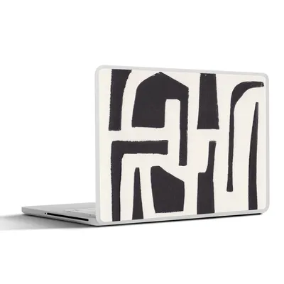 Produktbild von MuchoWow® Laptop Aufkleber Sticker Cover Formen - Abstrakt - Pastell - Schwarz 30x22 cm - Laptop-Sticker