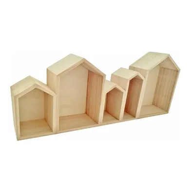 Zdjęcie produktu dla Drewniane półki małe domki 50 x 8 x 20 cm