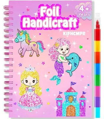 Produktbild von Bastelset Prinzessin Folienspaß für Kinder Rosa 4-10 Jahre