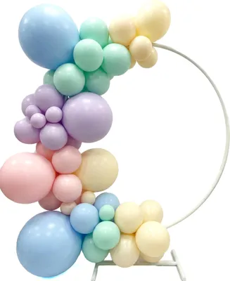 Produktbild von Runder Dekorationsbogen weiss 1m Metall für Ballons, Blumen und Fotohintergrund