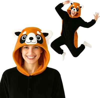 Produktbild von Pyjama-Einteiler Kigurumi-Kostüm Roter Panda XXL: 185 - 195 cm