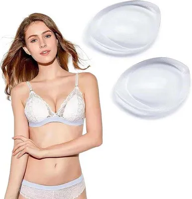 Image de Coussinets en silicone pour soutien-gorge, taille plus grande, imperméables, coussinets push-up