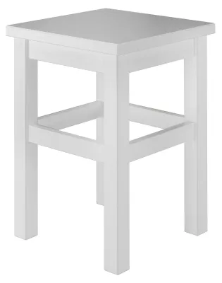 Produktbild von Holzhocker Sitzhocker ohne Lehne in Kiefer natur oder weiß V-90.71-41Kiefer weiß