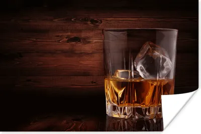 Produktbild von MuchoWow® Poster Whiskey - Alkohol - Glas 60x40 cm - Schlafzimmerdekoration