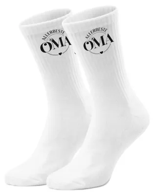 Produktbild von Für die Beste Oma Herz Socken in 37-41 für Muttertag