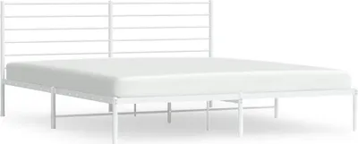 Obrázok produktu pre vidaXL Detská posteľ s čelom kovová biela 193x203 cm
