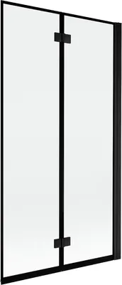 Produktbild von Mexen Mist Duschwand 2-flügelig rechts 100 x 150 cm, schwarzer Rahmen, schwarz - 8A9-100-002-70-70-P