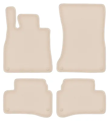 Produktbild von DURBAN Beige Velours-Fußmatten-Set für Mercedes S W222 Limousine (2013-2020)