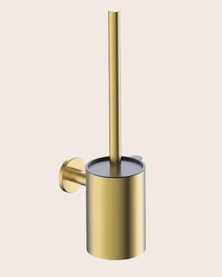 Immagine prodotto di Portascopino wc a muro oro spazzolato Minimal