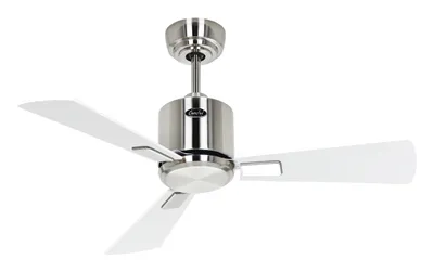 Zdjęcie produktu dla Energooszczędny wentylator sufitowy z pilotem Eco Neo III WiFi 92 cm szczotkowane chromowane łopatki biały / jasnoszary