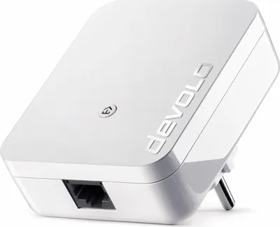 Produktbild von Devolo dLAN 1000 mini, 1000 Mbit/s, IEEE 802.3, IEEE 802.3az, IEEE 802.3u, IEEE 802.3x, Type E/F, Schnelles Ethernet, 10,100 Mbit/s, 64-QAM, 256-QAM, 1024-QAM, 4096-QAM, BPSK, OFDM, QPSK