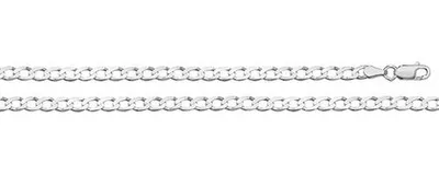 Produktbild von Modern 9 Karat (375) Weißgold Damen - Panzer Kette - 61cm*4mm; TRS19418L249KW