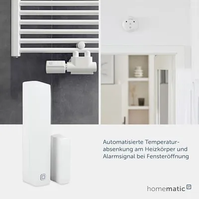 Homematic IP Smart Home: Fenster- und Türkontakt mit Magnet zum Energiesparen un – Produktbild 2