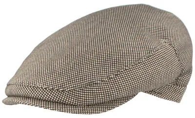 Flat Cap Strukturstoff reine Bio-Baumwolle von Hut Breiter in schwarz
