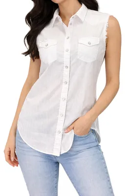 Produktbild von Diesel DE-Sovita Shirt Damen Jeanshemd Ärmellos Weiß