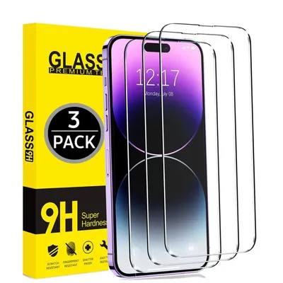 Produktbild von 3 Stück Schutzglas für iPhone 16. Display Schutz Folie Echt Glas Panzerglas