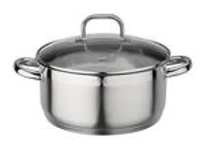 Produktbild von Gsw  FOGO Kochtopf inkl. Deckel, Edelstahl, 24 cm Durchmesser, Induktionsherd-geeignet