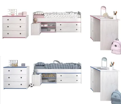 Produktbild von Parisot Jugendzimmer-Set 4-tlg Smoozy 37 a,b