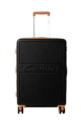 Produktbild von Schwarze Koffer 75 cm, großer Hartschalenkoffer Trolley Cavalet bei Bowatex