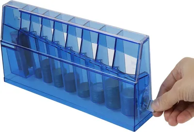 Immagine prodotto di Salvadanaio - Selezionatore di monete - 24,0 x 5,0 x 12,0 cm - Blu
