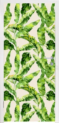 Produktbild von MuchoWow® Türtapete Selbstklebende Türfolie Palmenblatt - Muster - Tropisch 90x215 cm Türposter Türaufkleber Klebefolie Türklebefolie - Plakat an der Tür - Türsticker - Aufklebern