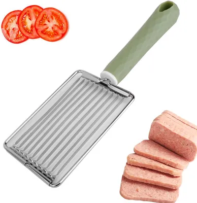 Imagen del producto de Cortador de carne y patatas, 30 cm, de acero inoxidable, apto para huevos cocidos