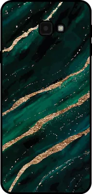 Produktbild von Smartphonica Handytasche Geeignet für Samsung Galaxy J4 Plus mit Marmordruck - TPU zurück Abdeckung Fall Marmor Design - Grün Gold