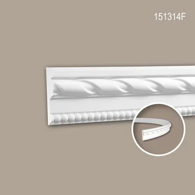 Produktbild von PROFHOME 151314F flexible Wand- und Friesleiste Stuckleiste Zierleiste 2 m