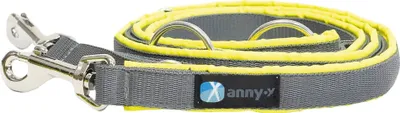 Produktbild von Leuchtgelb / Grau - 3 Meter Annyx Führleine Classic Bolt Protect Fahrradleine - Joggingleine