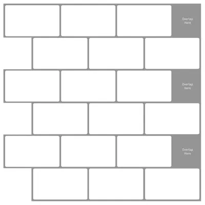 Immagine prodotto di Piastrella subway 50 pcs Bianco e Grigio 30 x 30 cm