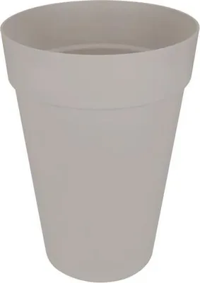 Image de Pot de fleurs Loft Urban rond Haut, Ø 34 x H 45 cm, Extérieur, 100% recyclé, Gris, Avec réservoir d'eau intégré