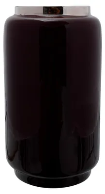 Produktbild von Art Deco Vase 420 aus Metall in Bordeaux und Silber