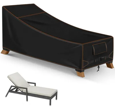 Obrázek produktu pro Ochranný obal na zahradní lehátko, rozměry 200x75x40/70 cm, vodotěsný, s UV ochranou, materiál 420D Oxford, barva černá