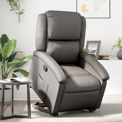 Obrázok produktu pre VidaXL 3204265, Koža, Šedá, Pena, 110 kg, 710 mm, 865 mm