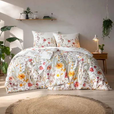 Produktbild von Estella Bio Bettwäsche Adelia" beige 1x 135x200 cm + 1x 80x80 cm"